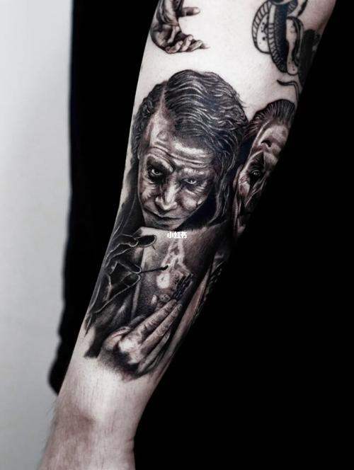 87joker|小丑花臂|北京|蝙蝠侠|肖像纹身_纹身_小丑