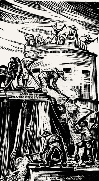 雅于1944年创作的 a target="_blank" href="/item/黑白木刻/7999369"