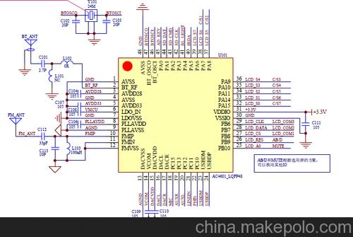 三合一蓝牙双声道解码芯片ac4603