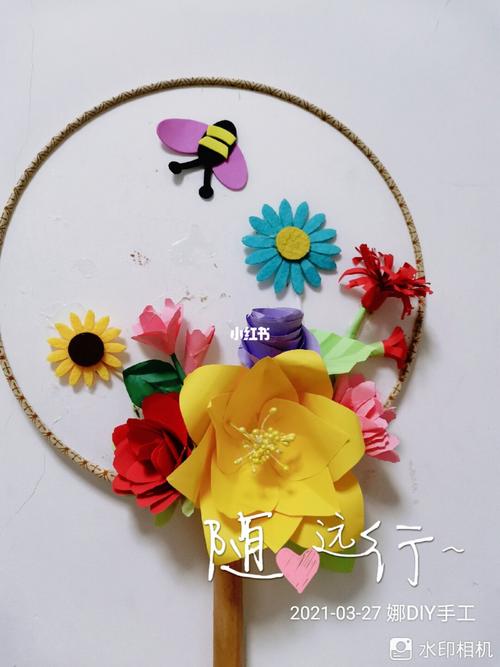 幼儿园手工作业-春天花环_手工制作_幼儿园_春天去哪玩_兴趣爱好_手工