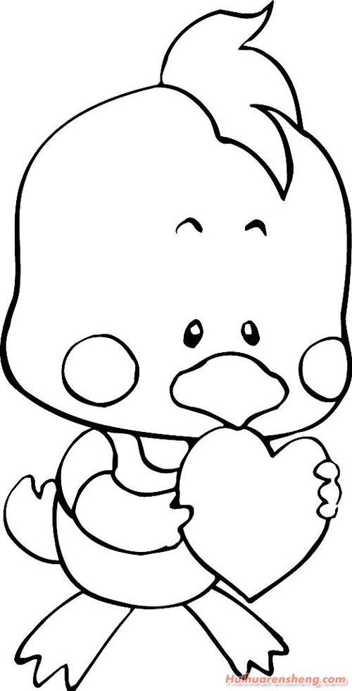 过生日的小鸡和小鸭简笔画图片(5)