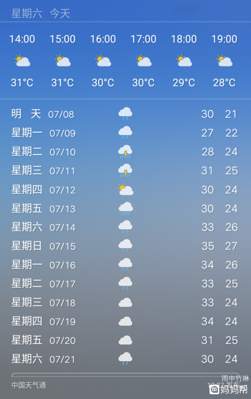 天气预报