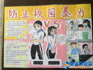 防校园欺凌漫画手抄报