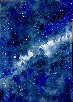 竼高星空水彩简笔画