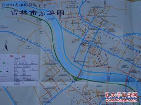 中英文对照 吉林市旅游景区(点)示意图 松花湖风景区导游图 吉林北山