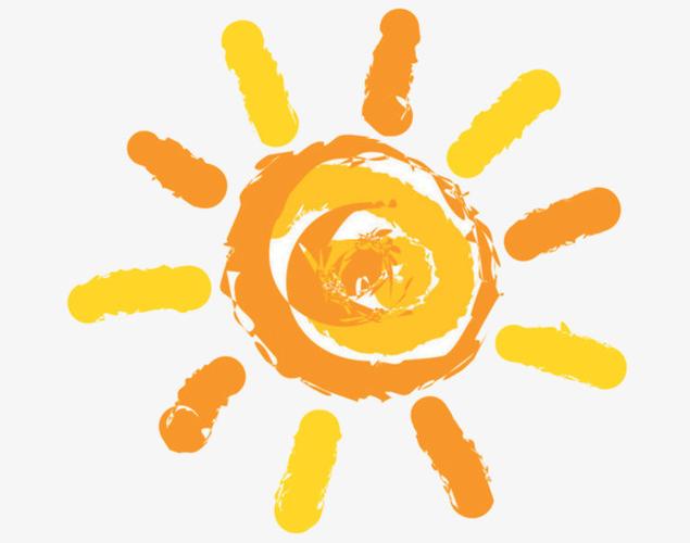 > 手绘黄色的太阳