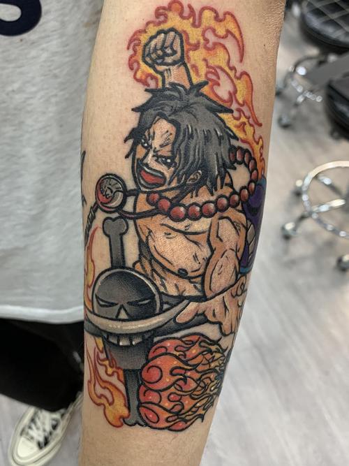 ace火拳艾斯_纹身图案手稿图片_清水臭夫的纹身作品集