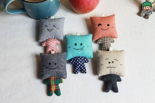 可爱的手工布艺挂件 布艺小玩偶图片-创意生活,手工制作╭★肉丁