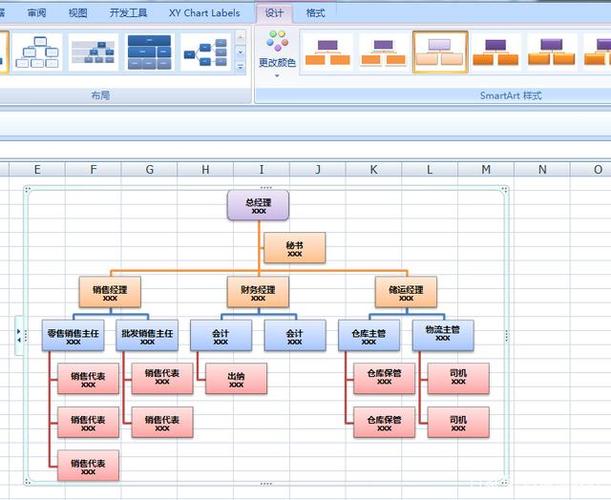 excel中如何快速制作组织结构图
