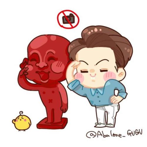 exo吴世勋sehun微博q版粉丝手绘fanart插画q版 by.abalone_gugu