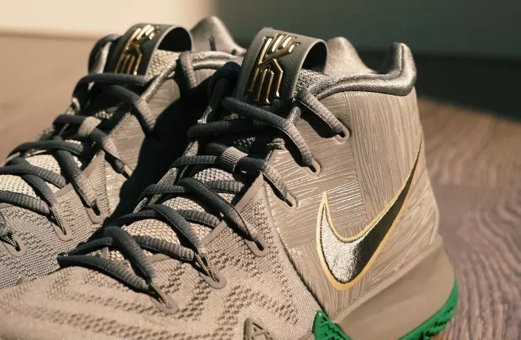 欧文4凯尔特人配色实物开箱 nike kyrie 4 "parquet"细节鉴赏