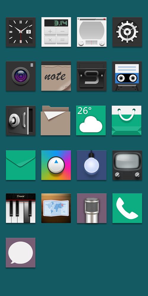 拟物化手机图标