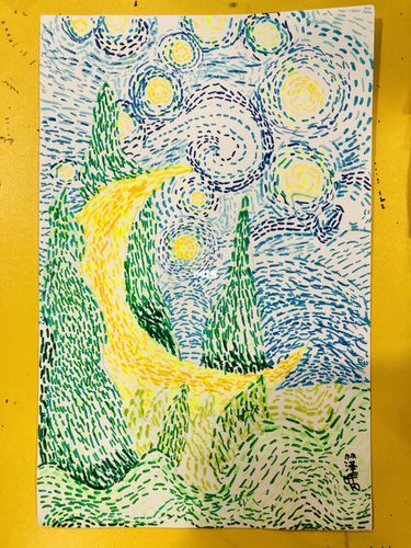 水彩笔点彩|创意儿童画_点彩_儿童画_水彩笔_绘画_画家_创意儿童画