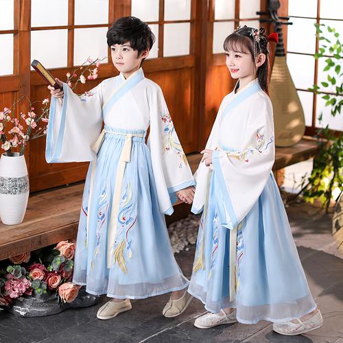 儿童汉服古装超仙男女童国学改良古风唐装中国唐装