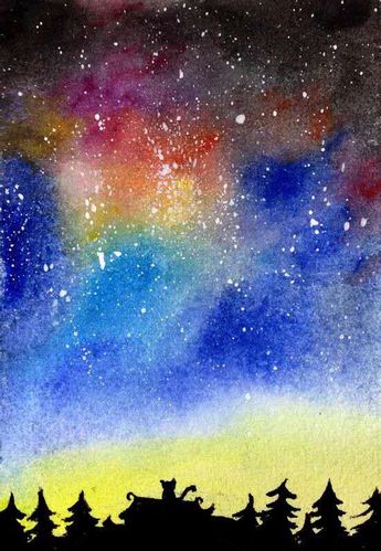 【公益创意水彩画活动】食盐也能画出繁星闪烁的夜空?