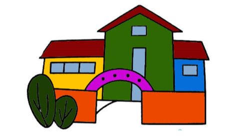 我的幼儿园主题的简笔画怎么画