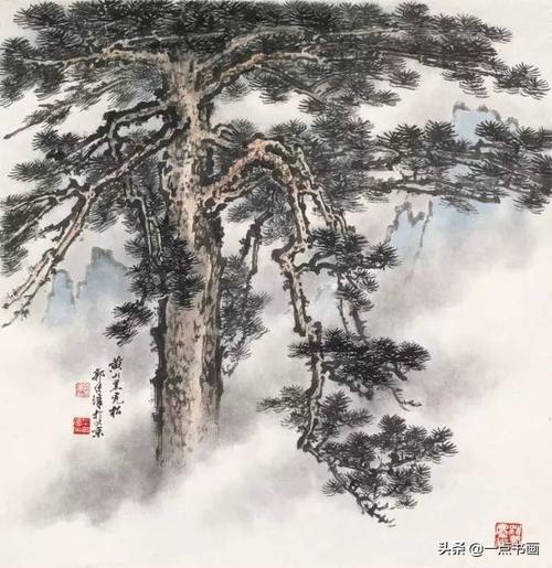 中国近现代名家国画松图,值得珍藏