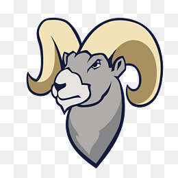 灰色严厉的山羊头像