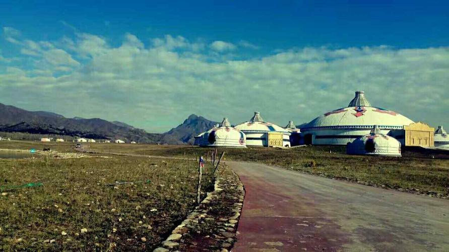 唯美蒙古包草原风景图片桌面壁纸