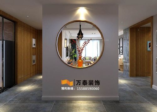 跃层混搭风格玄关_泰安容郡国际300平混搭自然风格-万泰装饰公司装修