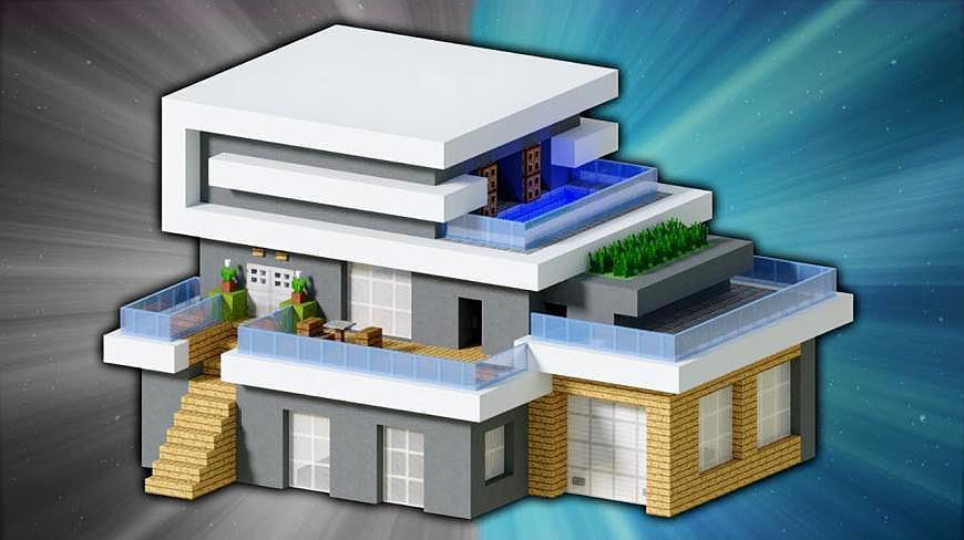 《我的世界》教你建造三层现代小别墅,简单好看