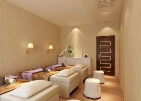 美容院门面效果图 室内壁纸装修效果图