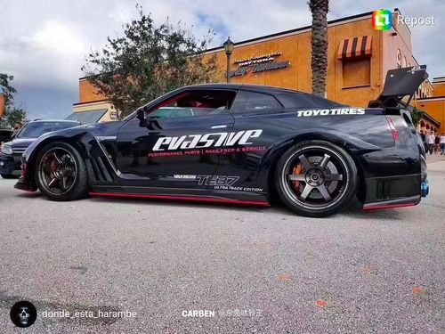 尼桑gtr35 现货轮毂 advan gt $ rays g16 $ rays te37