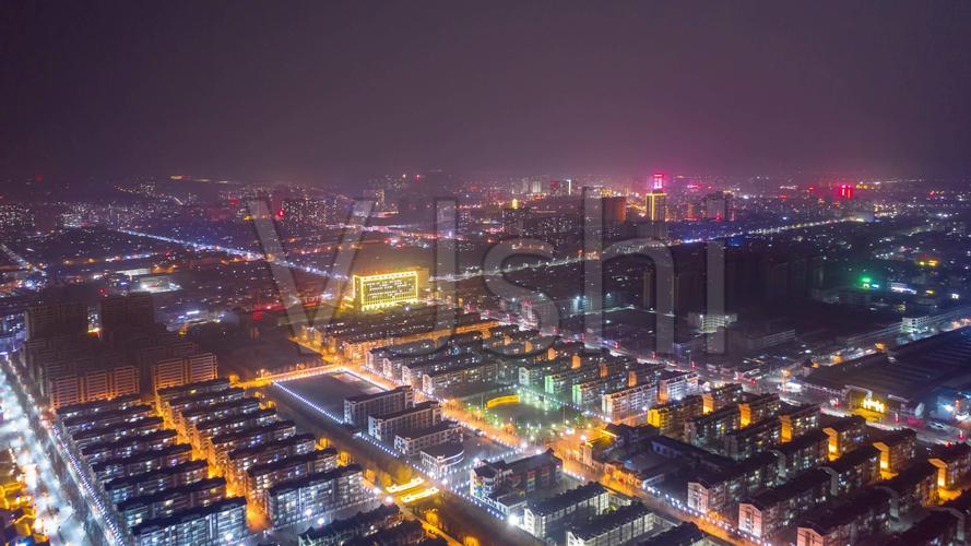 【4k】城市夜景航拍延时(兰陵县)