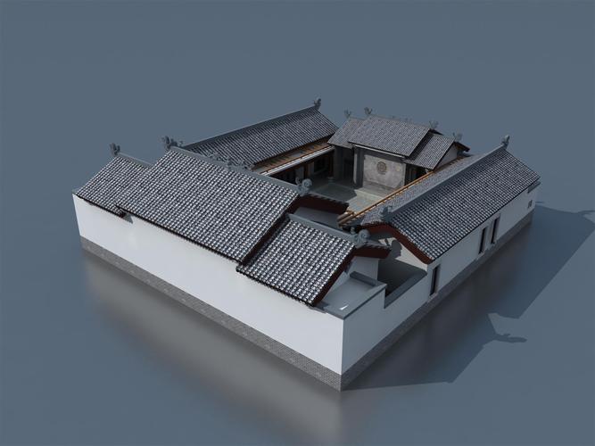 古建筑四合院效果图
