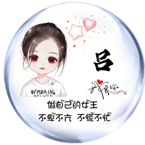 姓氏头像 女 尹 吕 米 石 白 罗_头像_素材_头像