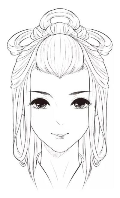 古风人物头发 练习