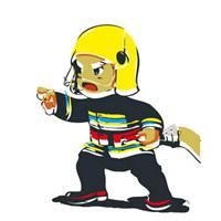 消防员帅气卡通头像男生【点击鼠标右键下载】