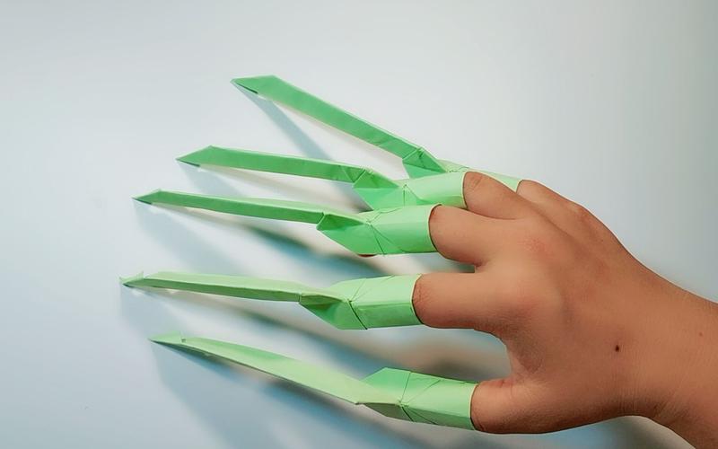 折纸教程简单好学的金刚狼爪折纸教程简单好玩90秒学会哦