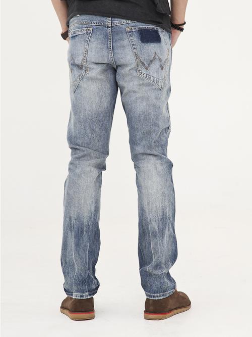 wrangler 331系列复古补丁水洗牛仔裤