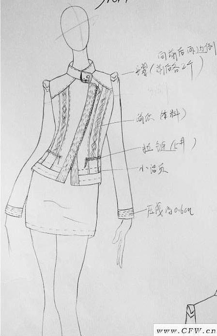 女装设计手稿