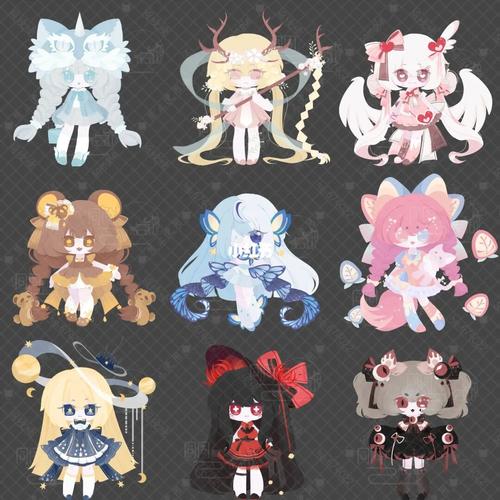 色块人设or服设 2_绘画_天涯海角_国风_简约风_熊猫_服设_兴趣爱好