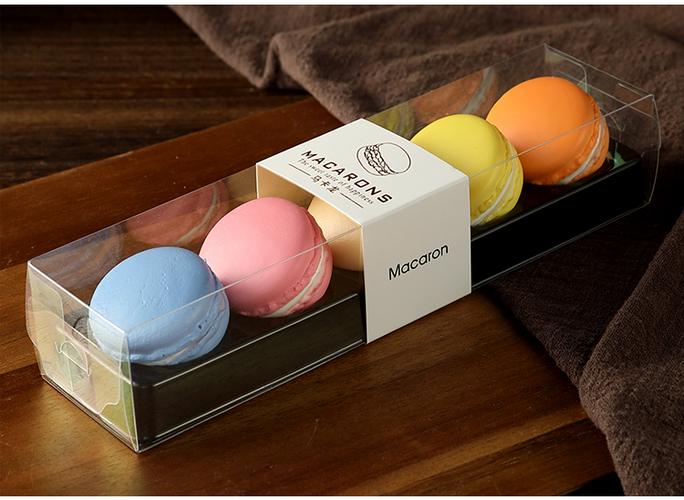 马卡龙包装盒高档法式4个5/6粒装马卡龙盒子透明抽屉式西点饼干盒