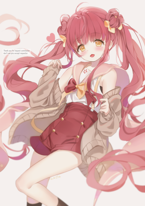 女生头像 壁纸 动漫 可爱 甜美 二次元 双马尾 短裙