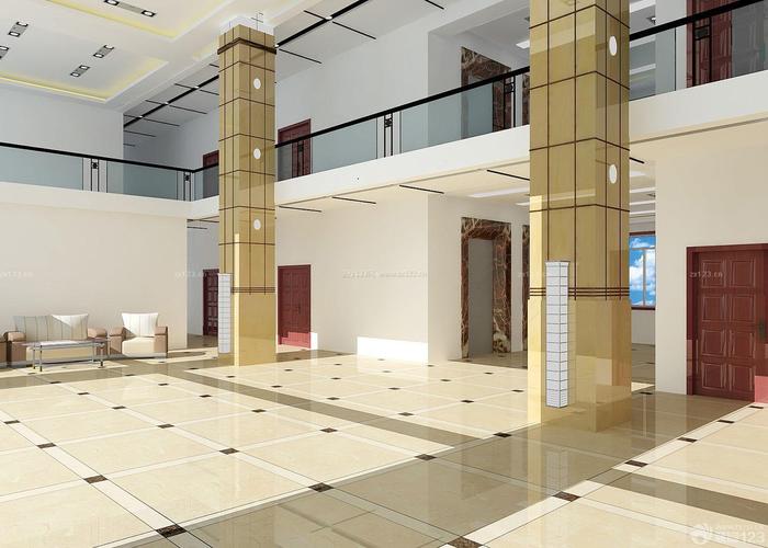 欧式简约别墅大厅客厅柱子装修效果图