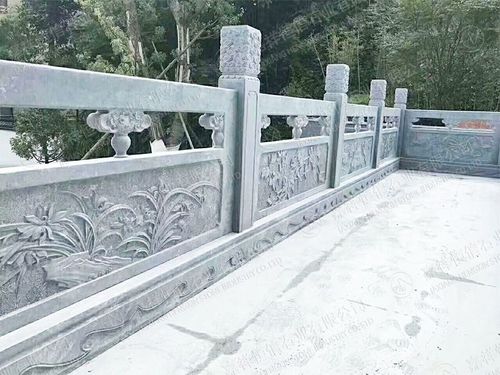 村庄花岗岩栏杆 花岗岩栏杆雕刻 石材花岗岩栏杆
