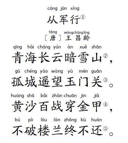 小学生古诗从军行手抄报 小学生手抄报