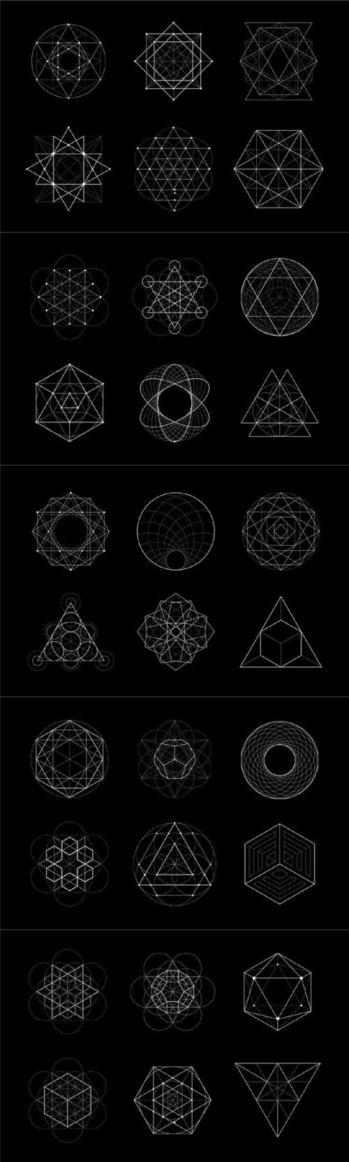 【200多种几何图形的组合形式】简单的三角. 来自优秀网页设计 - 微博