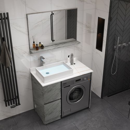 阳台洗衣机柜子洗脸盆一体组合浴室柜洗衣洗手盆卫生间浴室柜组合