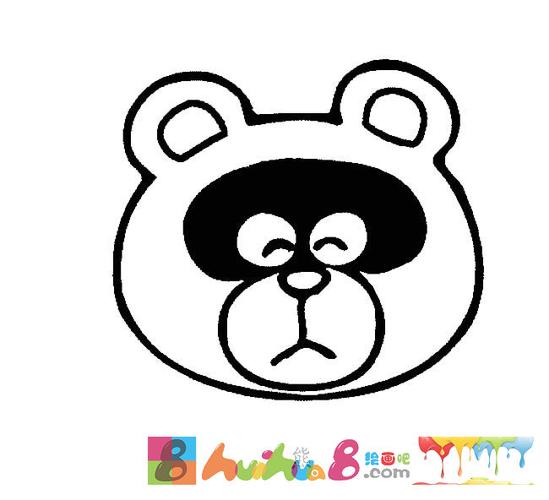 狗熊头像动物简笔画步骤图片大全