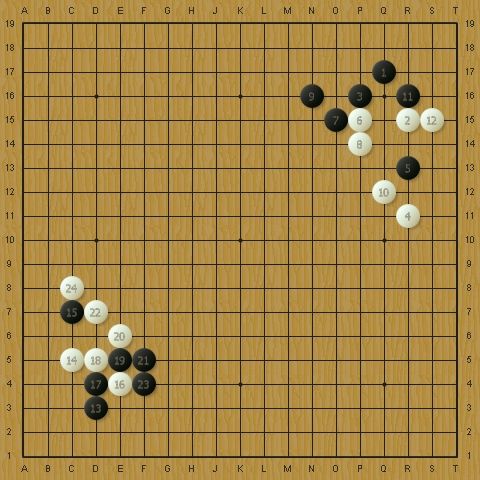 求学过围棋的大神各居星,小目定式两例.详细一点的吧,写在作业上的