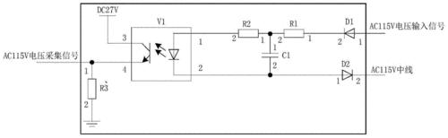 一种应用于飞机ac115v三相交流电的电压采集电路的