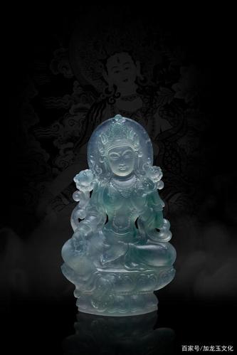 加龙翡翠创作度母作品——《绿度母》