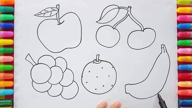 50种水果简笔画不带色
