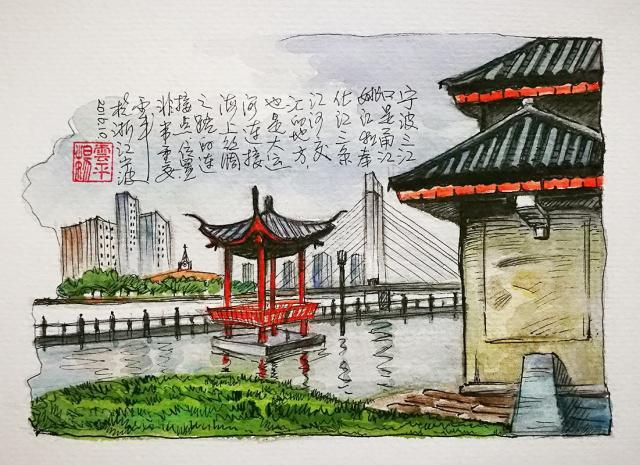 游画宁波三江口