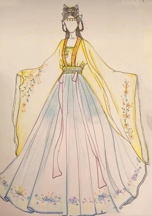 美术生画汉服设计图,刚开始:也太简单了,结尾:多少钱